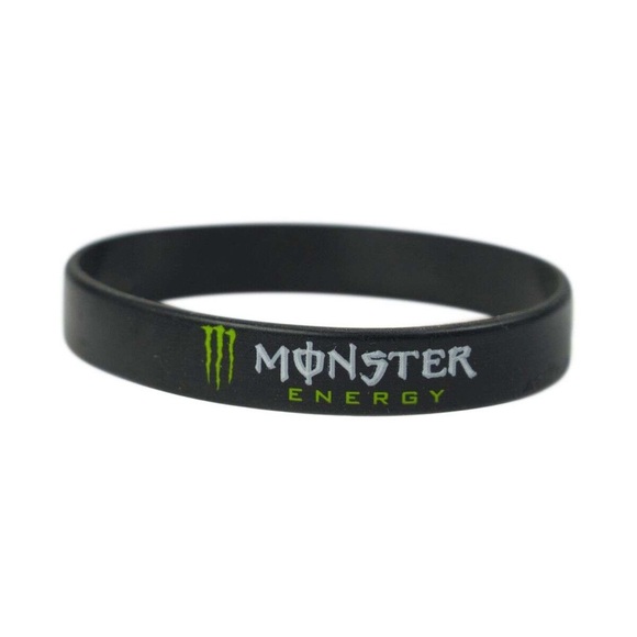Monster Energy Official Collectible - Wristband Silicone Rubber Band Wrist Black - Picture 1 of 1